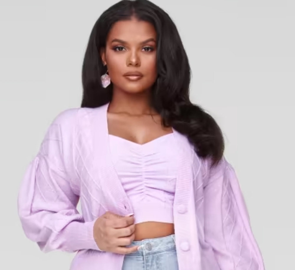 Lilac Knit Cardigan